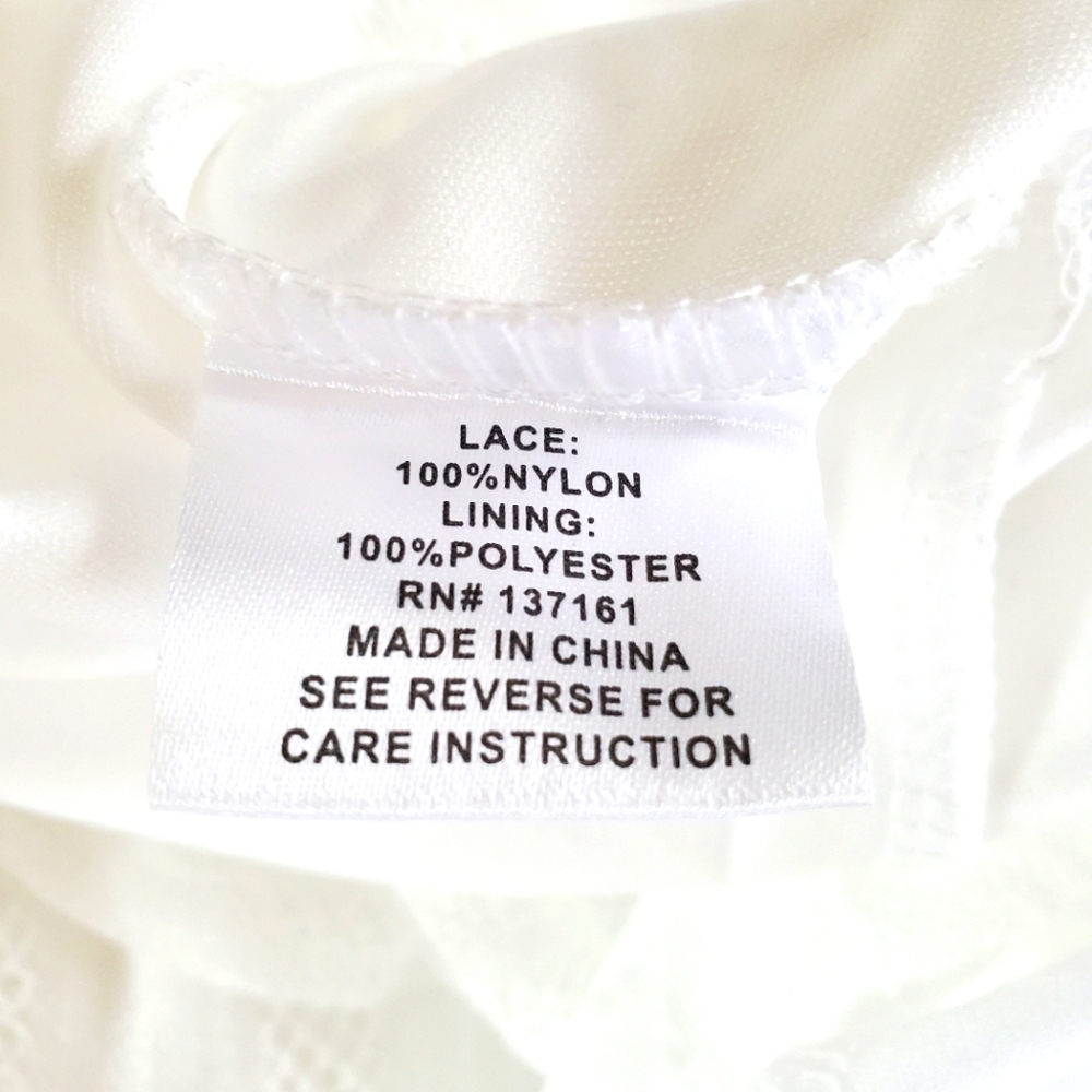 EVE & MADDIE XL White Lace Overlay Halter High Neck Sheer Top Crochet Romantic - Picture 9 of 13